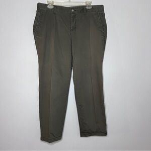 KHAKIS by GAP Girlfriend Green Chinos Classic Business Casual Size 12R EUC